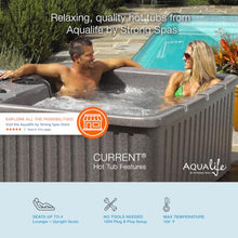 Aqualife Current Outdoor Hot Tub, Free Extras, Fits 4-Adults, Plug and Play Spa, Free Cover Included