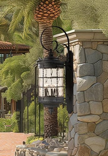 The Great Outdoors 8883-A39 Mallorca Outdoor Wall Mount, 5-Light, 300 Total Watts, 12.5-in H x 41.25-in W, Spanish Iron