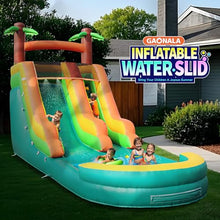 26FT Giant Inflatable Water Slide for Adults & Family Fun, Commercial-Grade Heavy-Duty PVC Water Park with Large Splash Pool, 1100W Blower, Above Ground Pool Slide for Backyard Parties