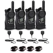 Motorola Solutions 4 x CLS1110 UHF 1W 1-Channel 2-Way Radio + 4 x HKLN4606 Remote Speaker Mic Bundle Black
