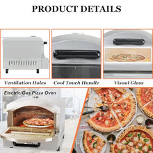 Multi-function Outdoor Pizza Oven 12 inch Gas Pizza Oven for Outside, Portable Propane Pizza Stove for Charcoal Pellet Grill on Backyard Camping,Gas