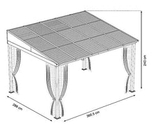 Sojag 10' x 12' Portland Wall-Mounted Gazebo Outdoor Aluminum Frame Brown