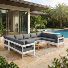 Outdoor Escape Gray Fabric Patio Modular Sectional, Weather-Resistant Upholstery, Comfortable Back and Seat Height, Durable Frame