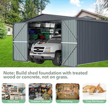 DuraYu 13x20 FT Metal Storage Shed, Large Outdoor Garden Tool Shed