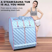 TT-YEL Steam Sauna Tent, Portable Single Sauna Room, Small Indoor Spa Box with 3L Steam Generator, Full Body Foldable Single Spa Room,Pink
