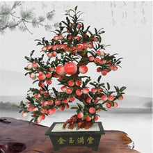 YXIANG56Q Fake Plants Peach Bonsai Ornament Office Desk Home Room Decor Jade 68-Fruit Longevity Tree Bonsai Tree