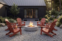 Patio Kingdom Folding Adirondack Chairs Set of 6 with Cup Holders, Heavy Duty HDPE Plastic Outdoor Chairs, Weather Resistant Heavyweight Patio Furniture Set for Deck, Fire Pit, Backyard, Coral