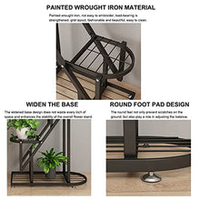 OKPJFHS Indoor Plant Stand Modern Metal Flower Shelf, Multipurpose Plant Stands,5Tier Tall Plant Stand, Large Curved Bonsai Display Rack, for Home Patio Lawn Garden Balcony,Black(Black