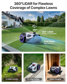 ANTHBOT M5 LIDAR Robotic Lawn Mowers, 1/8 Acre Wire-Free Dual Vision