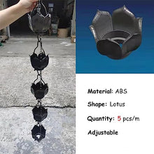 HCZKIUJ Rain Chains Rain Chains Gutter Adapter, Hanging Rain Catcher System for Garden Downspout, Roof Yard House Patio Rain Chimes, Rain Bells Outdoor Decor (5M/16.5FT)