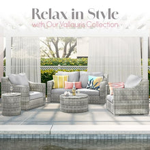 Elle Decor Vallauris Patio Outdoor Furniture Collection, Premium All Weather Wicker, Sofa, Gray