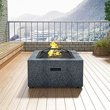 Fire Pit with BBQ Grill Shelf, for Garden Patio Outdoor, Fire Bowl Out of Steel with an Edging of Artificial Stone with Waterproof Cover