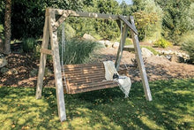 LuxCraft Rollback 5ft Recycled Plastic Plain Porch Swing with Flip Down Center Console