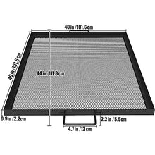Rectangle Fire Pit Grate X-Marks Grill Grate Black Steel for Outdoor Camping Picnic Durability, Efficience(40x40 inch)