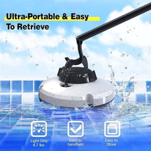 KANGJIEM Fully Automatic Pool Vacuum Cleaner, Cordless Robotic Swimming Pool Cleaner Wall-Climbing Underwater Cleaner with Smart Navigation and Top Load Filter for Ground Swimming