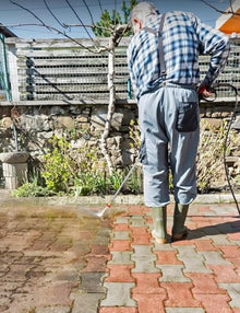 PowerSmart Gas Pressure Washer 3400 PSI, 2.5 GPM Gas Powered Pressure Washer, 212CC Engine, 10" Wheels, 5 Nozzles for Patio, Car, Driveway, Fence & Home Cleaning