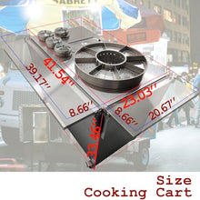 INSUPERMAI LPG Cooking Cart with Storage Cabinet, 9 Separate Areas of 27L Large Saucepan, 4 Bowls, 1 Large Basin, Stainless Steel Outdoor Kitchen Island with Foldable Countertops