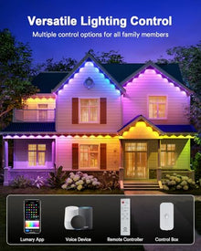 Lumary Permanent Outdoor Lights Max, 105FT with 80 LED Eave Lights 4800LM