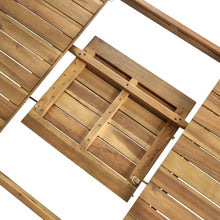 Hassyee Rustic Style Expandable Acacia Wood Dining Table with Slat Paneling Tabletop, Patio Wooden Rectangular Coffee Table for Outdoor Indoor