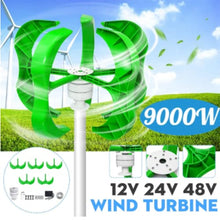 12/24/48V Wind Power Turbines Generator 9000W 5 Blades Generator Lantern Wind Turbines Vertical Axis for Streetlight+Controller (48v)