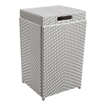 Furniture of America Azur Rattan 2-Piece Loveseat and Trash Can Set in Gray
