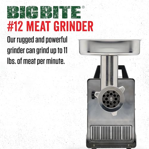LEM BigBite #12 Meat Grinder with Foot Switch Bundle 0.75 HP Stainless Steel Gray