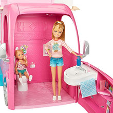 Barbie Pop-Up Camper 3-Story Play Set with Pool, Pink