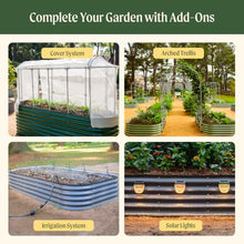 32" Extra Tall Raised Garden Bed Kits, 4 x 8 x 2.7ft Raised Planter Box Outdoor, 2.5 x 9.5 x 2.7ft Deep Root 10 in 1 Modular Metal Raised Beds for Gardening Vegetables Flowers Fruits - British Green
