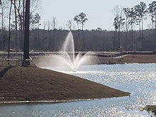 Hydro-Torque Series Vanguard Floating Fountains for Lake, Pond, Pool | 1 HP, 100' Power Cord, 5 Spray Patterns Black
