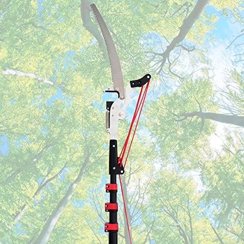 Telescopic Pole Saws, Tree Pruners Extendable Pruning Saw Gardening Landscaping Branch Saw Lopper Tools Telescopic Rod Saw with Steel Blade Saw-24FT