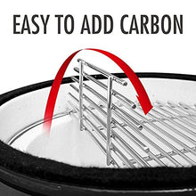London Sunshine Ceramic Kamado Charcoal BBQ Grill 18 Inch Black
