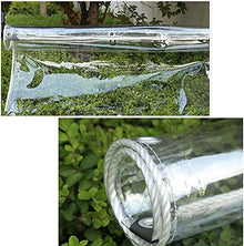 Transparent Tarpaulin with Grommets, Clear Tarp Cover Waterproof, Canvas Tarps Waterproof, for Garden Furniture Plants Greenhouse,Clear_1.6x2m/4.8x6ft (Clear 3x5m/9x15ft)