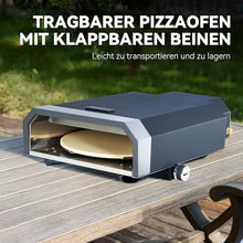 Royal Gourmet Pizza Oven Compact Gas Pizza Grill with Pizza Stone 4 kW Gas Oven with Gas Hose & Regulator Oven with Folding Legs for Outdoor Camping