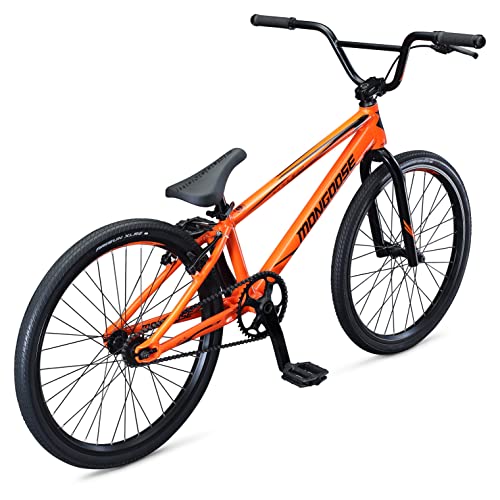 Mongoose Elite Pro BMX Race Bike 24-Inch Wheels Orange