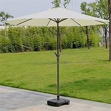 Outdoor Garden Parasols Parasols 9 ft Beige Patio Umbrella - Outdoor Table Market Umbrella with Crank and 8 Ribs for Garden Deck Backyard and Pool Side (Color : Beige Size : 9ft/270cm) (Beige 9ft