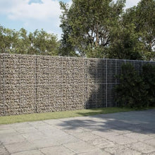 HKQWPBF Gabion Basket with Cover 472.4x19.7x78.7 Inch Galvanized Iron