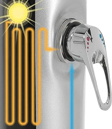 CFDZCP Outdoor Shower kit 38L Solar Powered Garden Shower, 10 Gallon Outside Shower W/Sprinkler Head, Temperature and Pressure Adjustable ，for Backyard Poolside Beach Pool Spa
