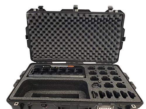 Cobra Foam Inserts Pelican Air Case 1615 for Motorola CP200 Walkie Talkie Radio - Black