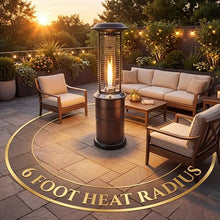 LAVA Heat Italia MILANO 6ft Commercial Premium Portable Patio Heater 36,000 BTU 360° 5 ft Heat Radius, Triple Safety, Electronic Ignition Durable Design for outdoor (Heritage Bronze, Liquid Propane)