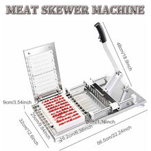 Meat Skewer Machine, BBQ Tool Beef Mutton Kebab Maker Machine Outdoor Picnic Camping Parties Barbecue Helper 10 Holes Manual Skewer Machine