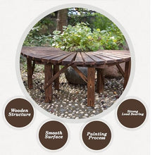 BXKCFYBSQ Tree Bench Wrap Around,Semicircular Outdoor Seat,Wooden Garden Stool,Solid Wood ​Slatted Splicing,Shape Extends Infinitely,for Yards Patios