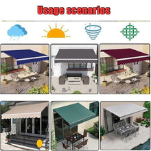 GJZDPMY Retractable Waterproof Patio Umbrella Canopy Replacement Fabric (Cacao 600x300 cm) – Outdoor Awning Top Cover for Sunshade Protection and Shelter