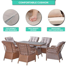 Angora Shira 6-Piece Rattan Outdoor Furniture Set Brown