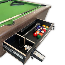 SIMBASHOPPING USA 7FT Coin Operated Pool Table Green - Competition Green, Brown