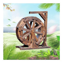 Waterfall Fountain Wood Water Wheel with Bracket Chinese Feng Shui Scene Decoration Decorative Freestanding Vintage Rustic Ornamental Pond for Garden,Patio Backyard,Porch,Yard (Size : Diameter 50cm(1