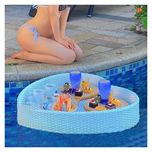 ERoomQ Luxury Floating Serving Tray Pool Tray Table, Floating Serving Trays Table Bar - Swimming Pool Floats for Adults for Sandbars, Spas, Bath, and Parties (White Heart)