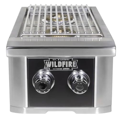 Wildfire Ranch Pro 14-in Double Side Burner, 304 SS, Natural Gas