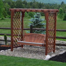 Keystone Amish Co. Manchester Cedar Arbor, 5-Foot, White Paint