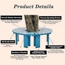 BXKCFYBSQ Semi-Circular Tree Bench,Outdoor Furniture Decoration Seating,Garden Balcony Flower Stand,Free Combination of Shapes,Capacity 400KG(Blue)
