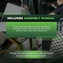The Indoor Golf Shop DIY Golf Simulator Enclosure 7.7x13.3 Black